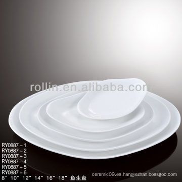 Plato popular rollin porcelana oval